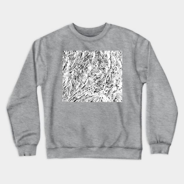 Monochrome simulated petrified grasses Crewneck Sweatshirt by stevepaint